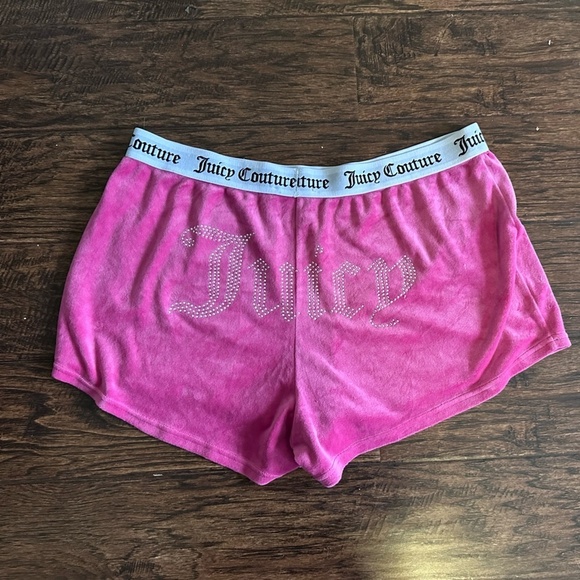 Juicy Couture Pants - Juicy Couture Pink Velour Athletic Shorts